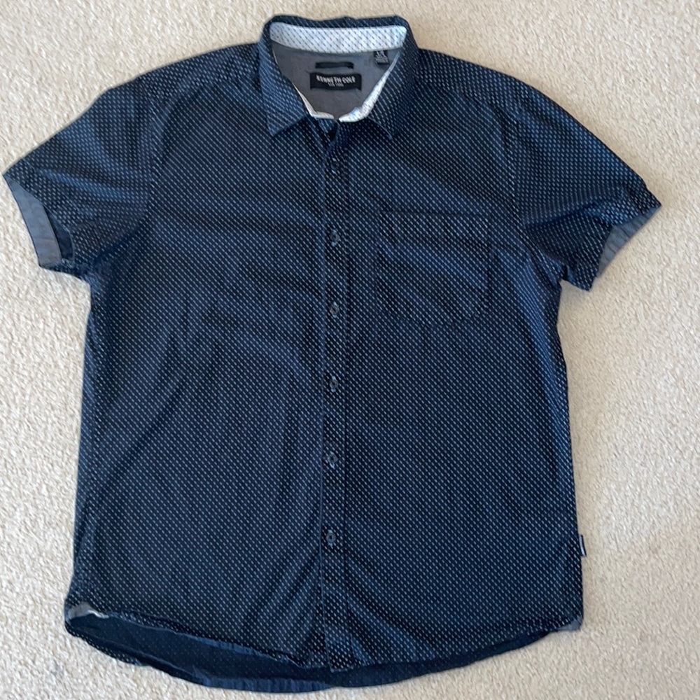 Mens Kenneth Cole short sleeve button up Large